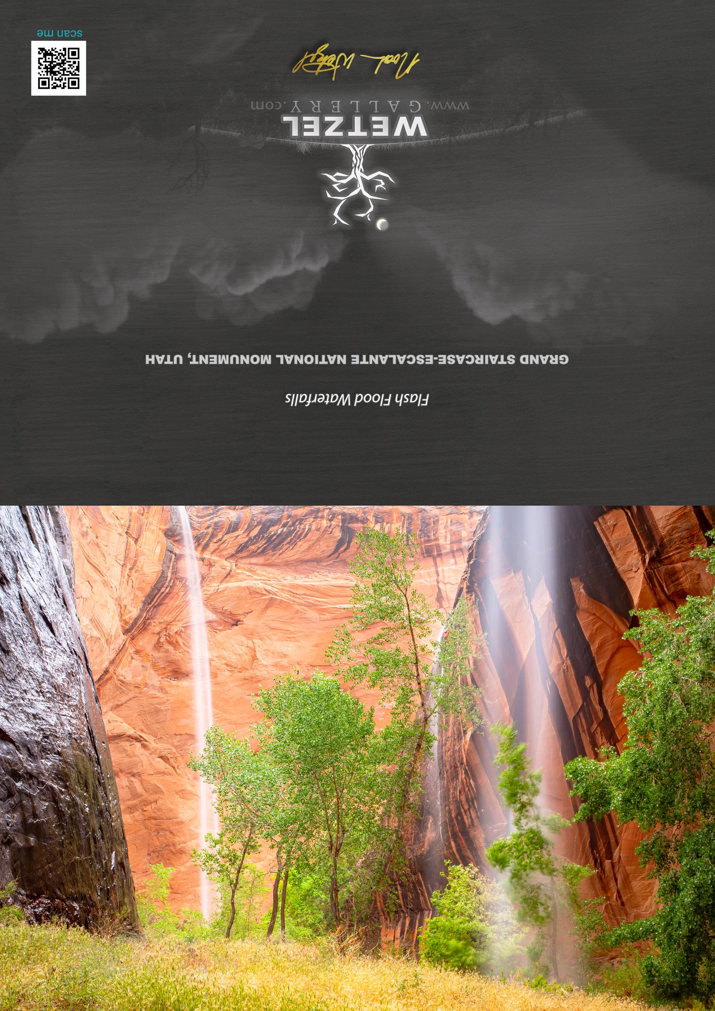 Greeting Card - Flash Flood Waterfalls