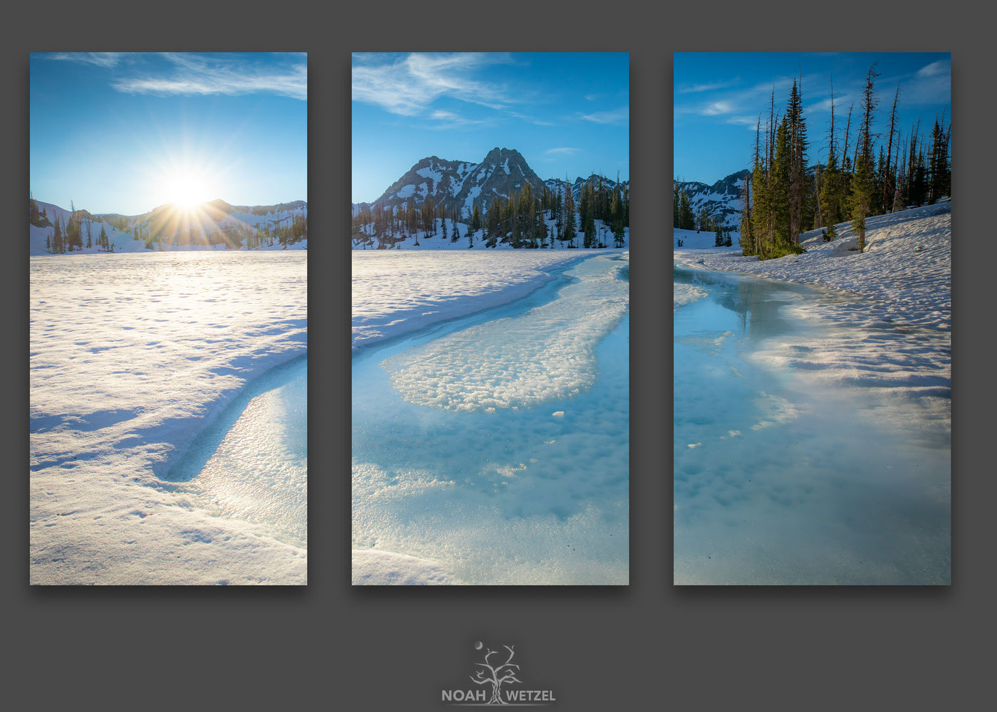 Alpine Oasis - Triptych