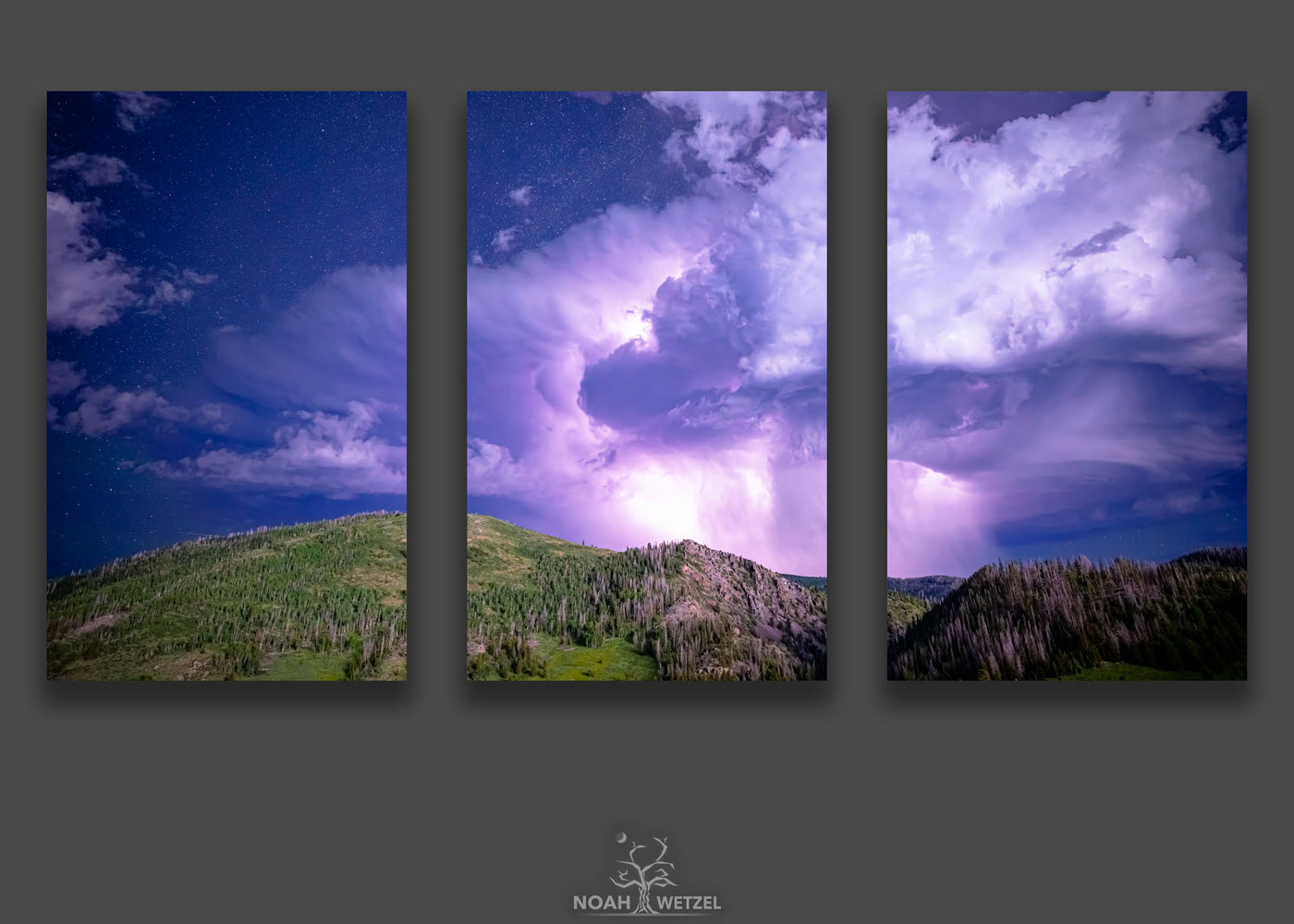 Midnight Storm - Triptych