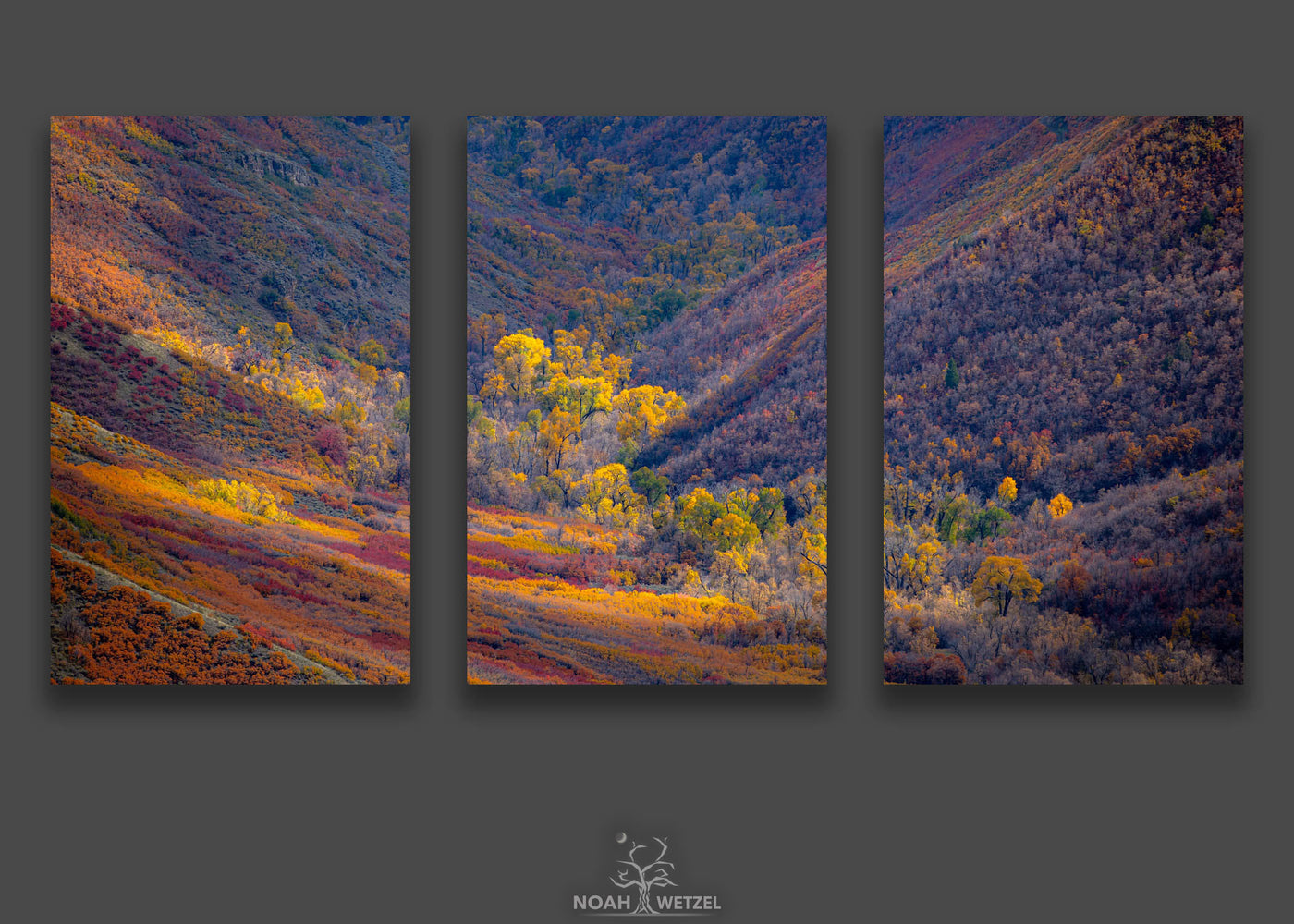 Valley of Autumn - Triptych